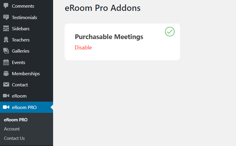 Purchasable Meetings Addon